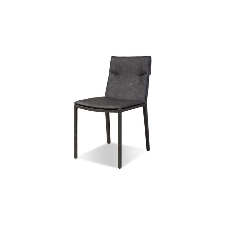 Dining Chairs Harris Dining Chair Vintage Grey Leatherette Low Back