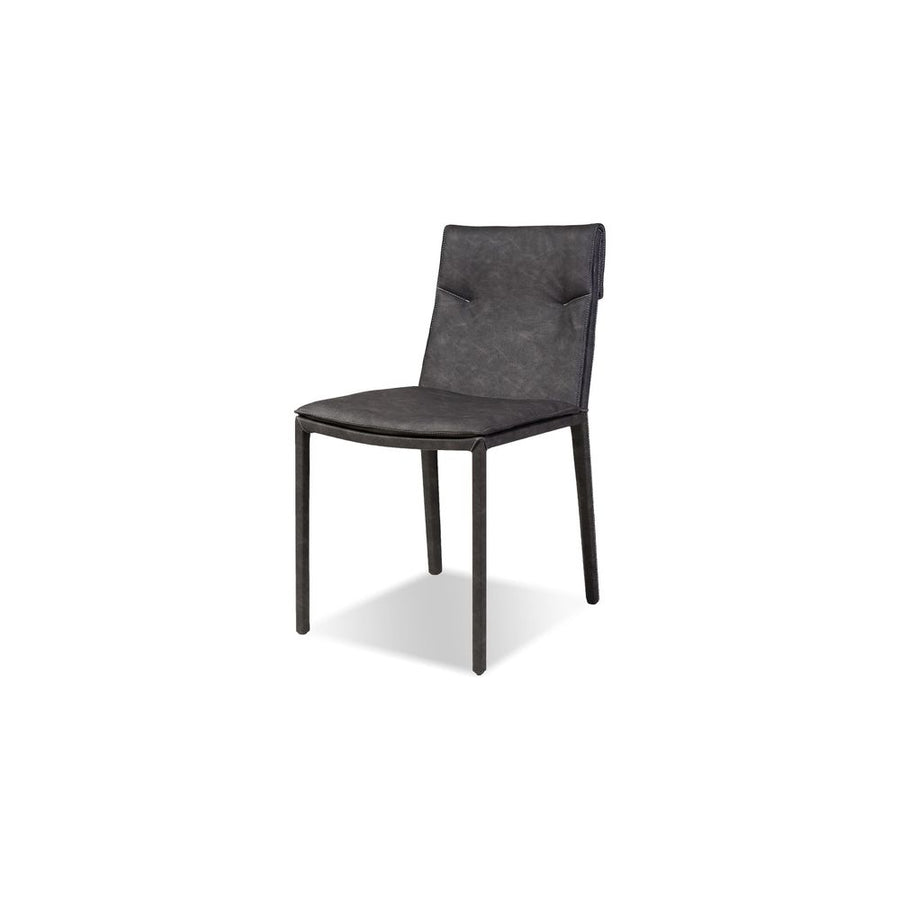 Dining Chairs Harris Dining Chair Vintage Grey Leatherette Low Back