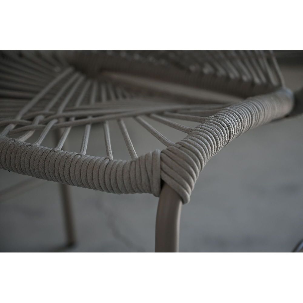 Kamari Stackable Dining Chair Ivory Rope Taupe Powder Coater, Indoor-Outdoor 4/Box