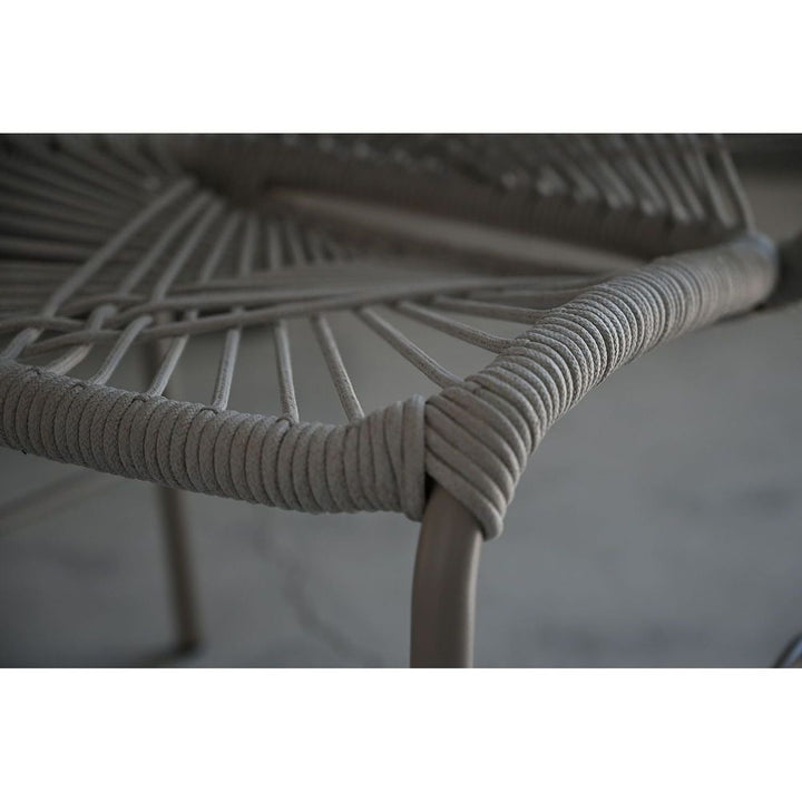 Kamari Stackable Dining Chair Ivory Rope Taupe Powder Coater, Indoor-Outdoor 4/Box