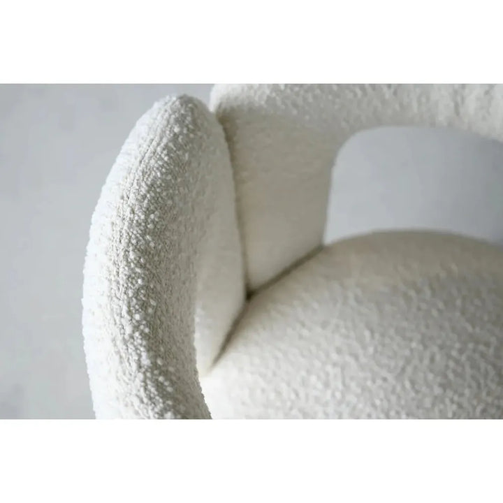 Melrose Armchair Cream Boucle Fabric , 1/Box