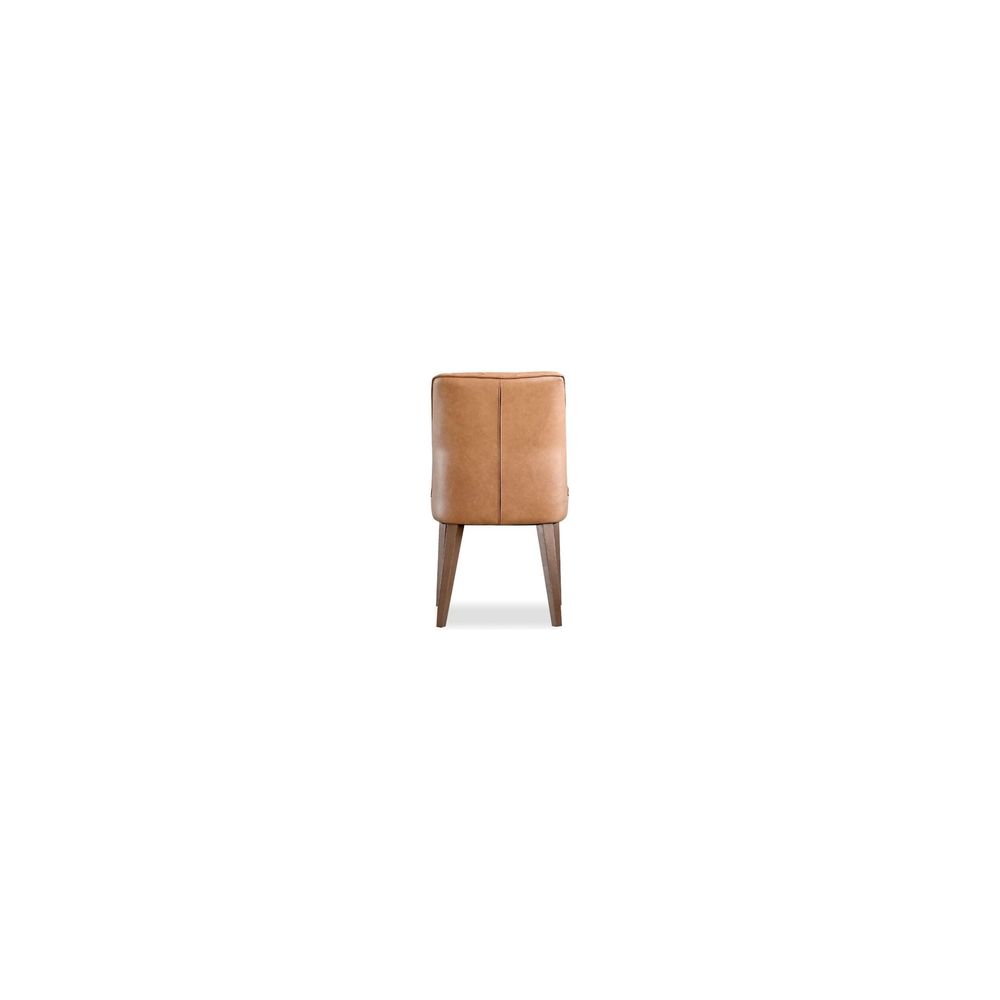 Roulette Dining Chair Saddle Brown Vintage Leather