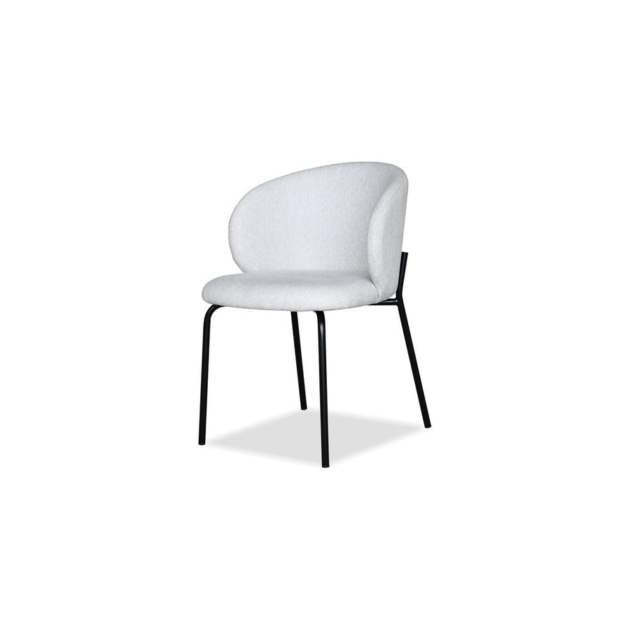 Dining Chairs Shepley Dining Chair Poplar Weave Fabric Black Powder Coated Steel Base