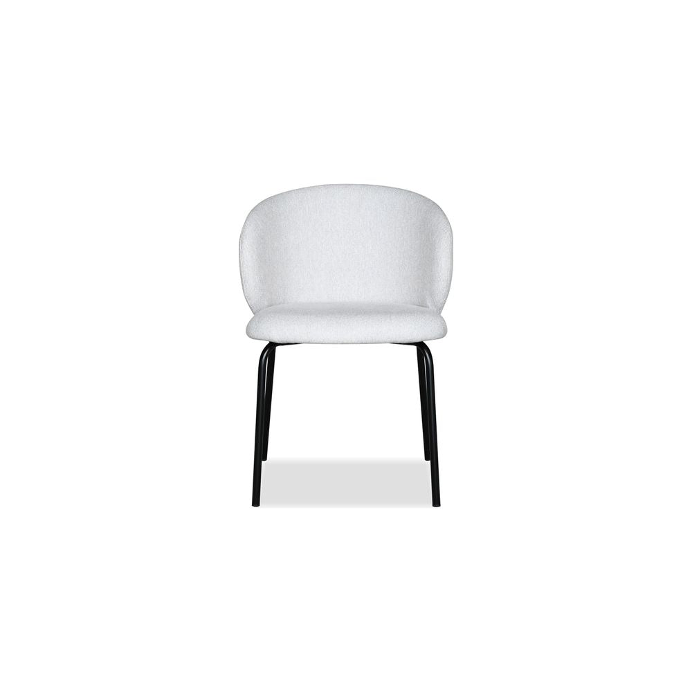 Dining Chairs Shepley Dining Chair Poplar Weave Fabric Black Powder Coated Steel Base