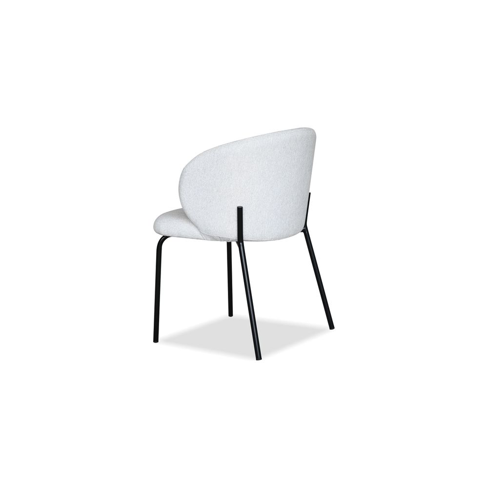 Dining Chairs Shepley Dining Chair Poplar Weave Fabric Black Powder Coated Steel Base