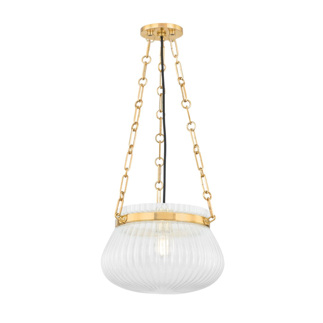 Granby Pendant-Hudson Valley-HVL-1113-AGB-PendantsAged Brass-Small-1-France and Son