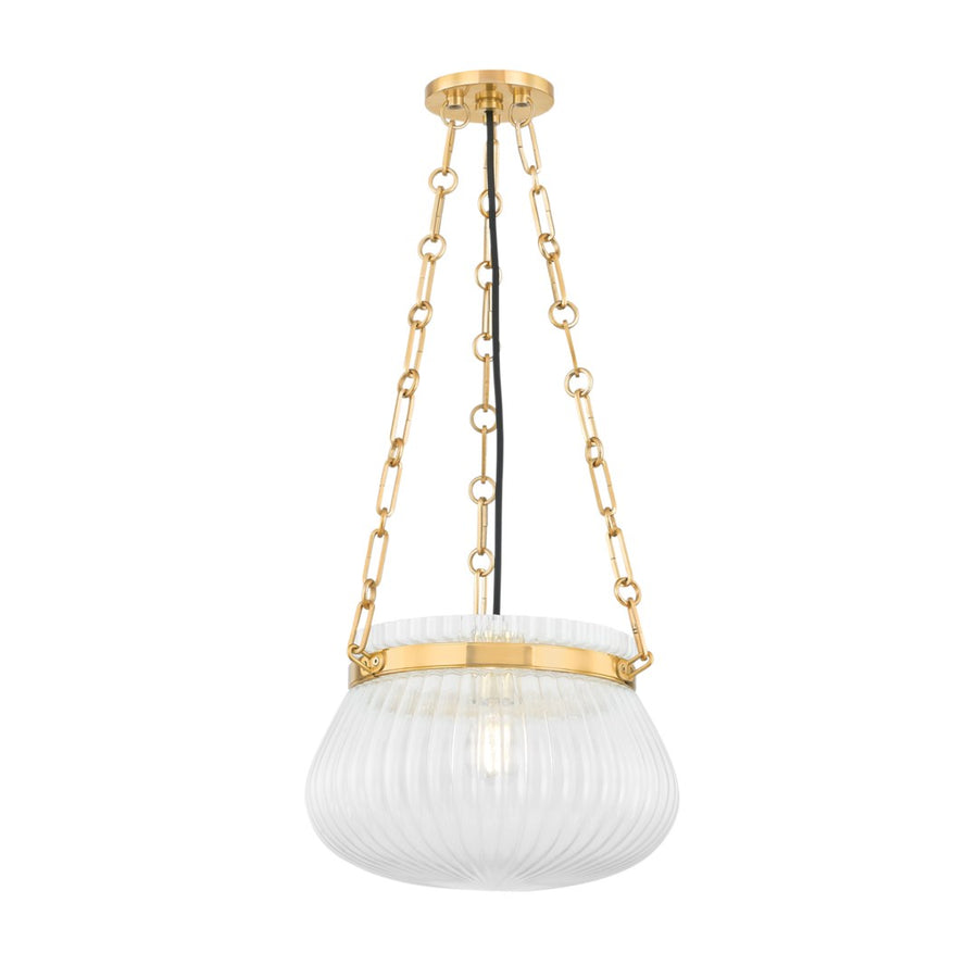 Granby Pendant-Hudson Valley-HVL-1113-AGB-PendantsAged Brass-Small-1-France and Son