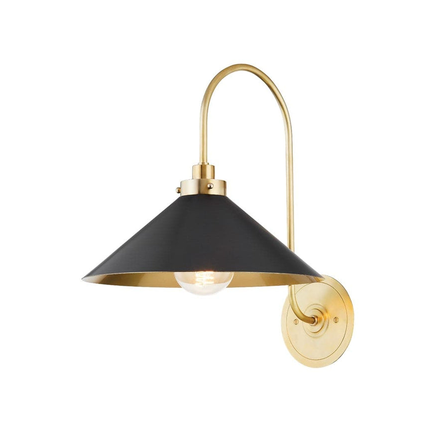 Clivedon Sconce-Hudson Valley-HVL-MDS1400-AGB/DB-Wall LightingDistressed Brass-1-France and Son