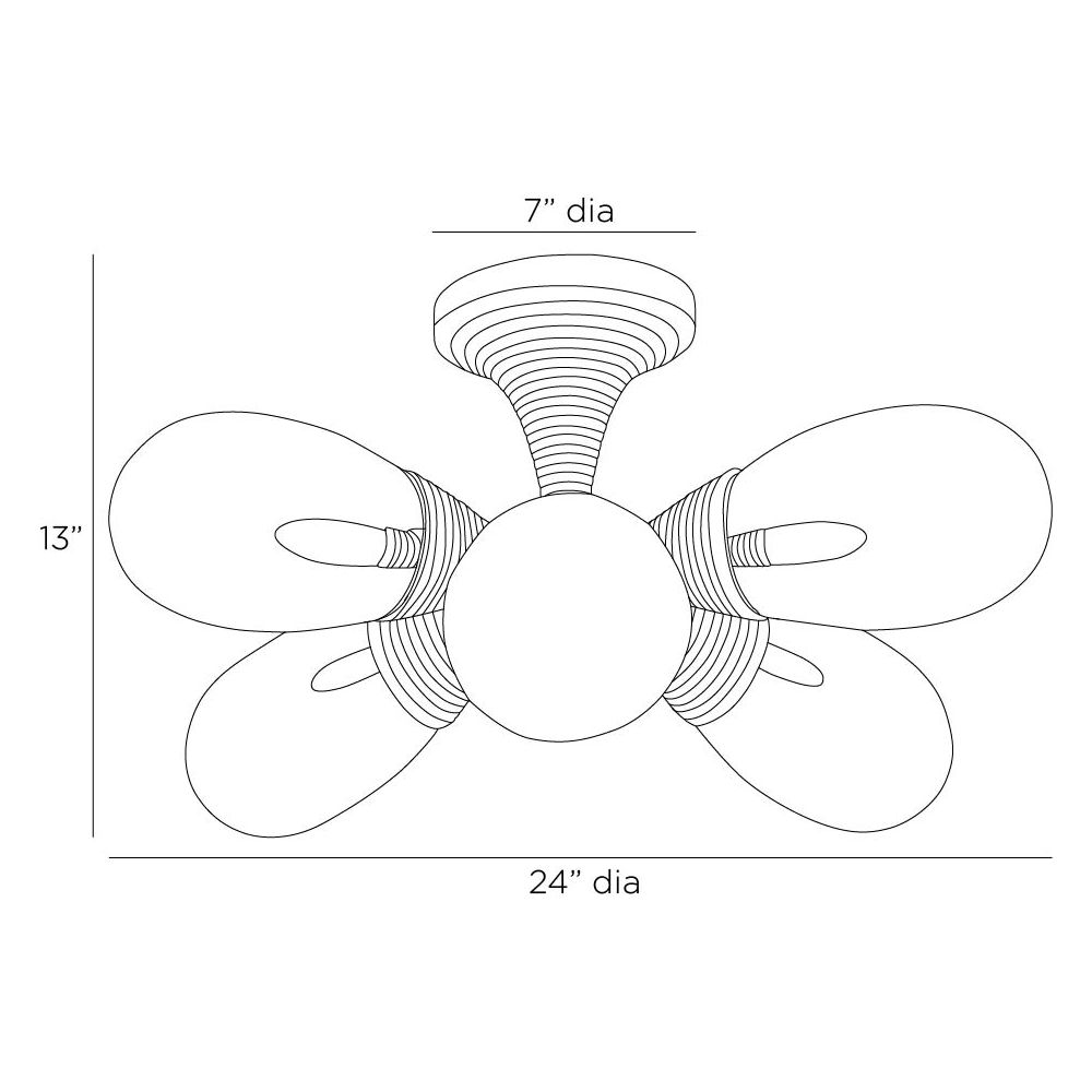 Montague Flush Mount - Gold