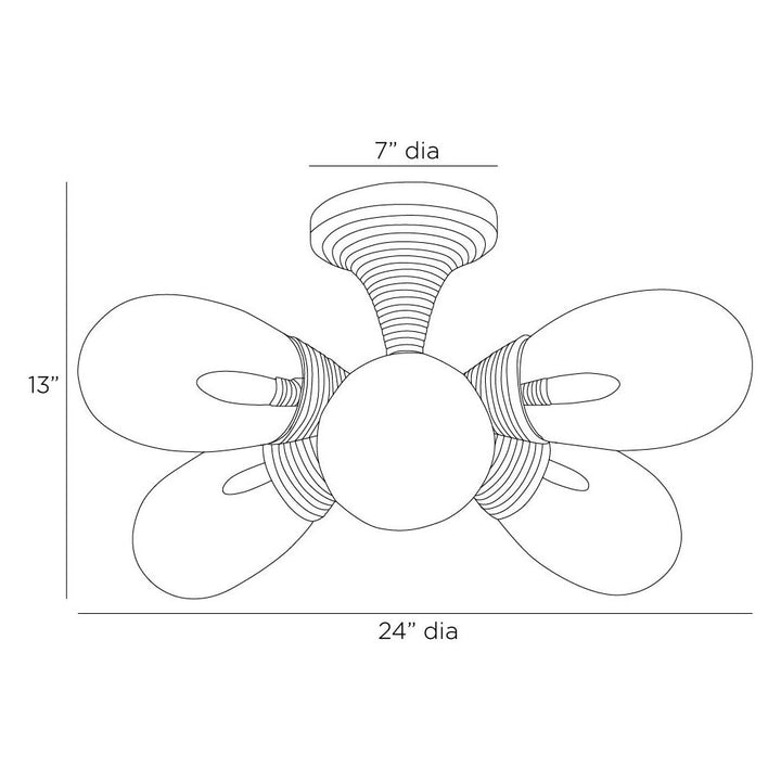 Montague Flush Mount - Gold