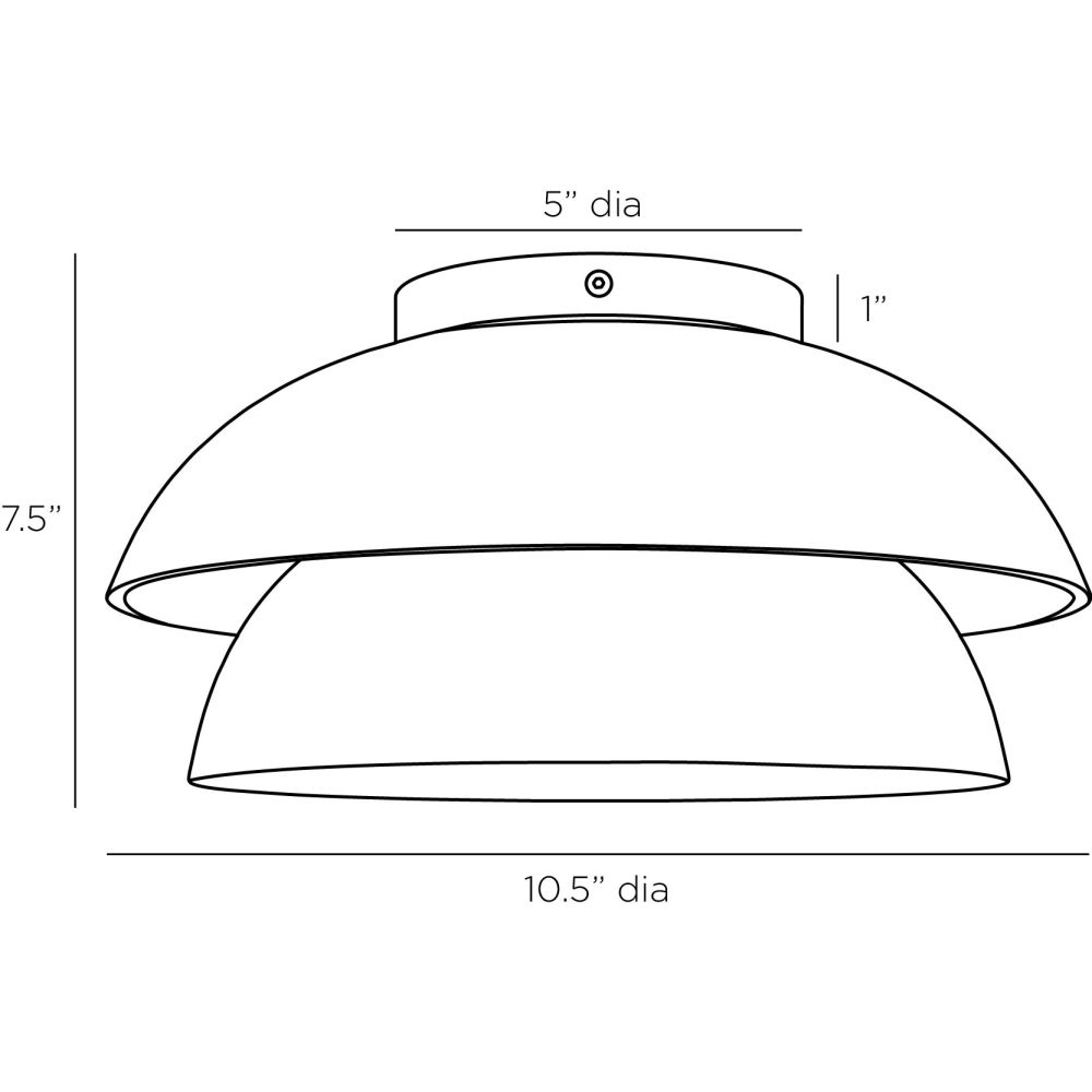 Emilia Flush Mount - Black