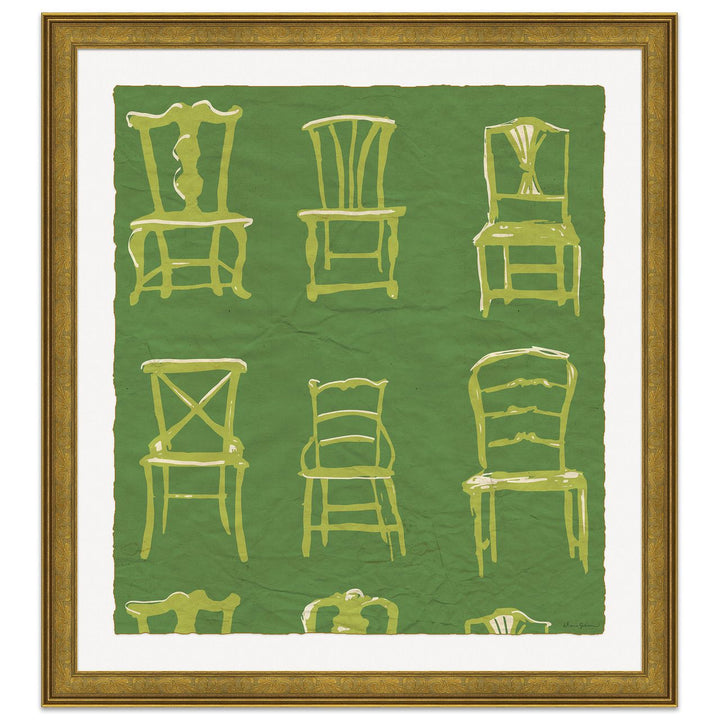 Painted Chairs in Green by Soicher Marin