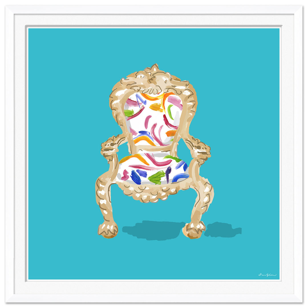 Palace Chair, Turquoise by Soicher Marin