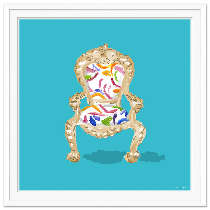 Palace Chair, Turquoise by Soicher Marin