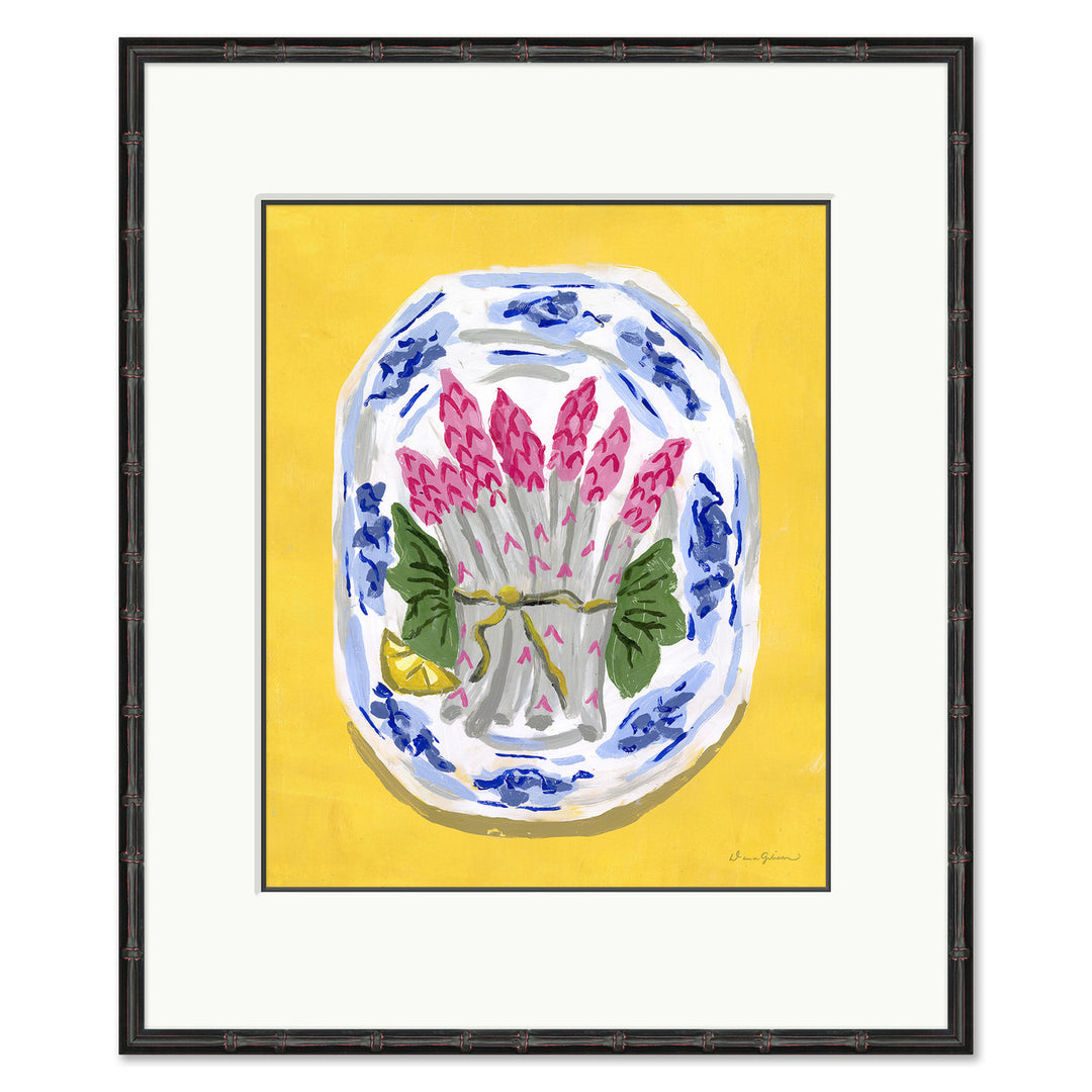 Pink Asparagus on Delft by Soicher Marin