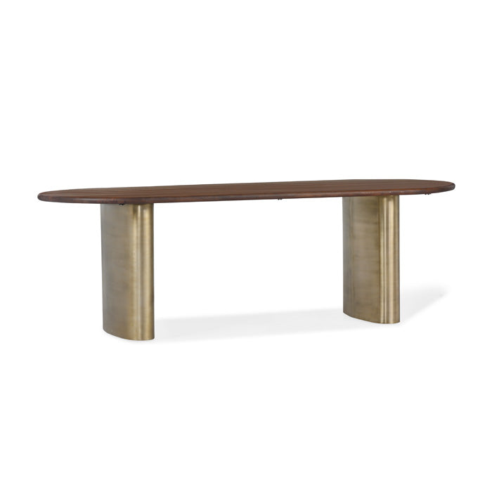 Ovale Dining Table - Brass Base-Union Home Furniture-UNION-DIN00024-Dining Tables-1-France and Son