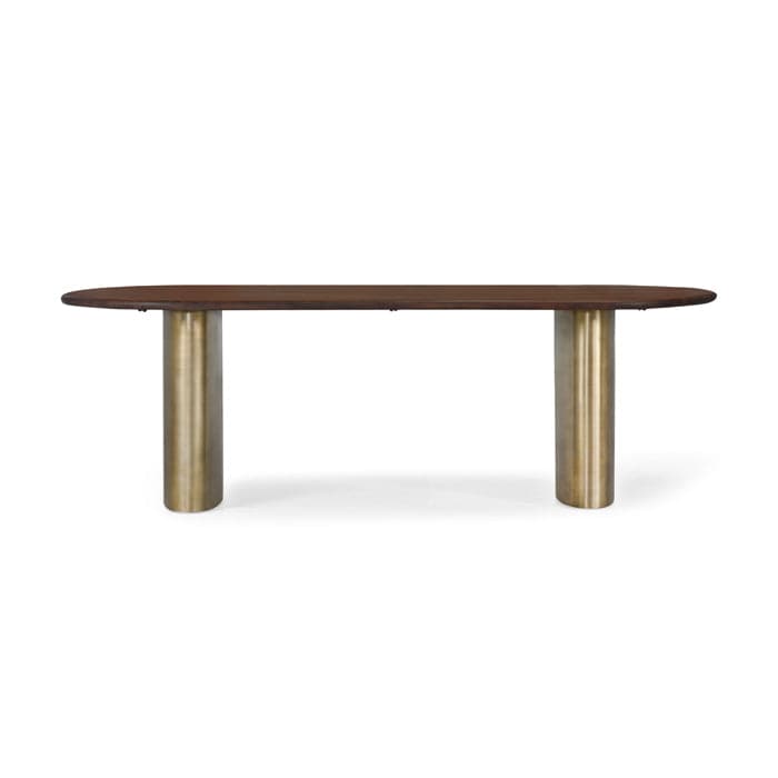 Ovale Dining Table - Brass Base-Union Home Furniture-UNION-DIN00024-Dining Tables-3-France and Son