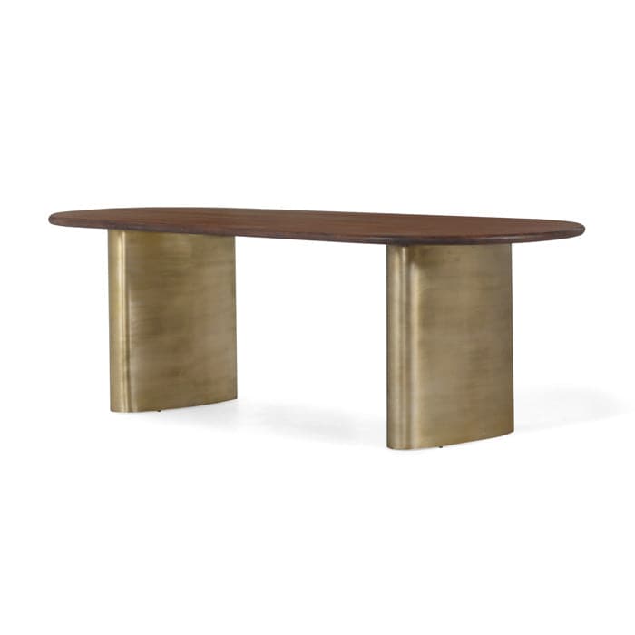Ovale Dining Table - Brass Base-Union Home Furniture-UNION-DIN00024-Dining Tables-4-France and Son