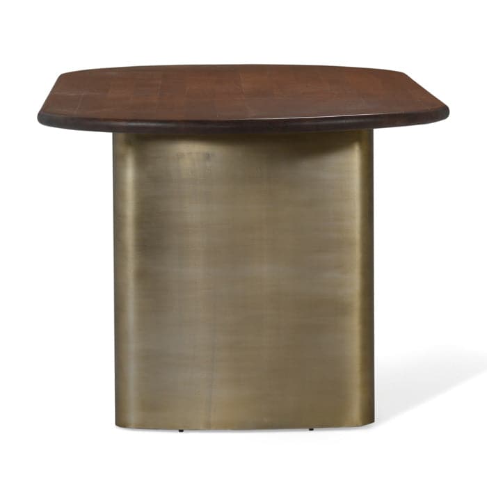 Ovale Dining Table - Brass Base-Union Home Furniture-UNION-DIN00024-Dining Tables-5-France and Son