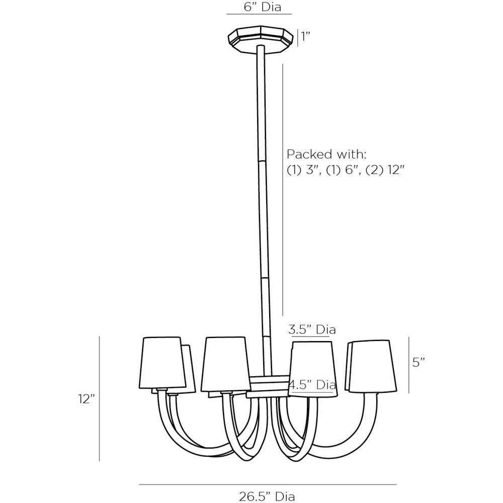 Vargas Chandelier - Gold
