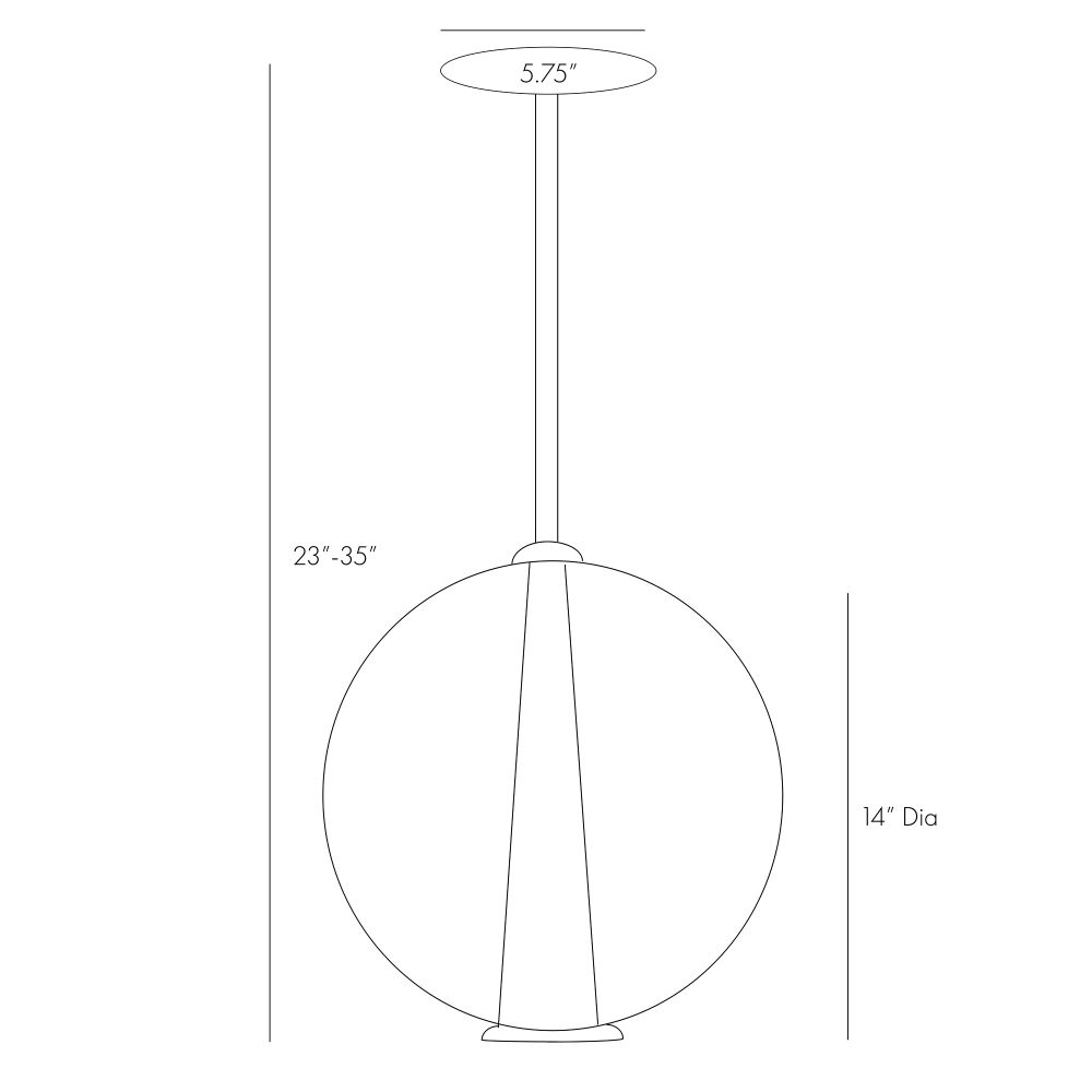 Alina Adjustable Large Pendant - Silver