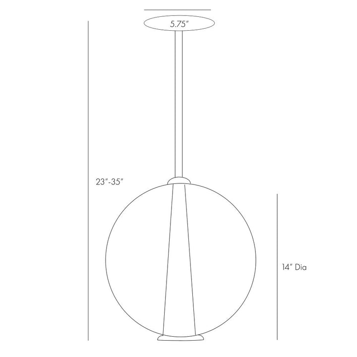 Alina Adjustable Large Pendant - Silver