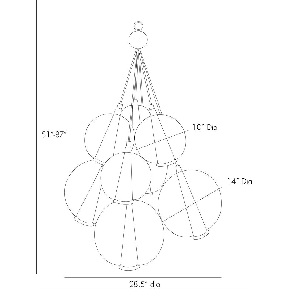Chandeliers Alina Adjustable Large Cluster - Silver