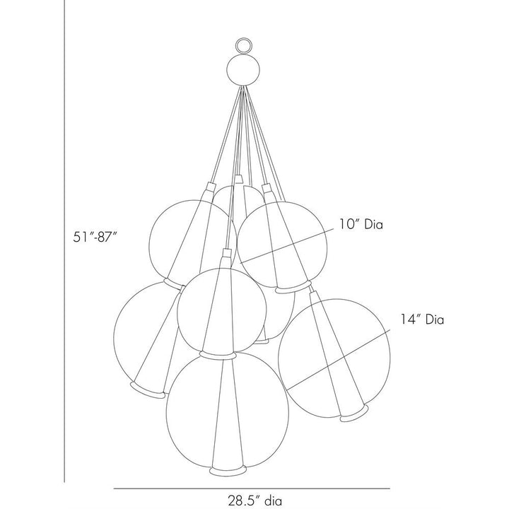 Chandeliers Alina Adjustable Large Cluster - Silver