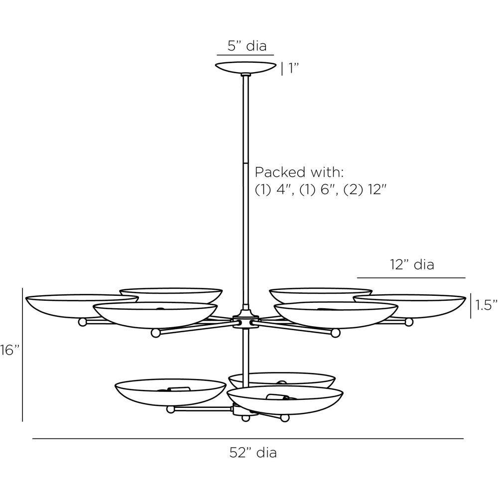 Ezequiel Chandelier - Black