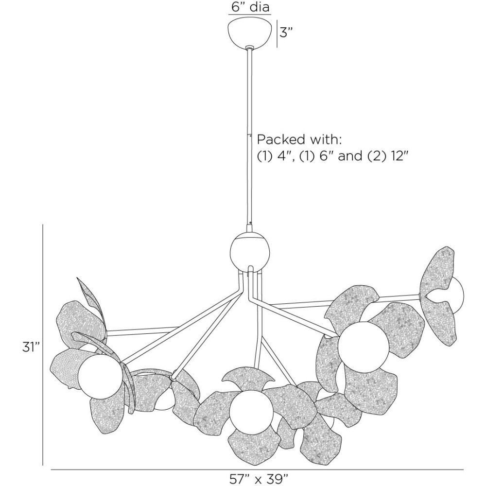 Graciela Chandelier - Gold