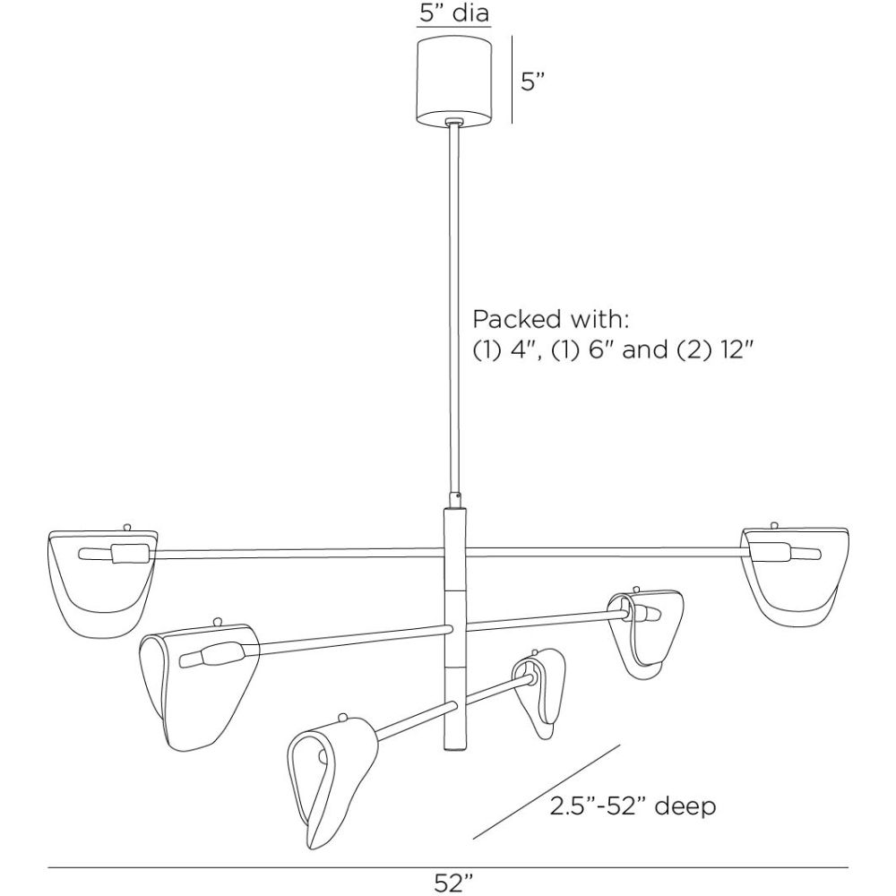 Norcross Chandelier - Brown