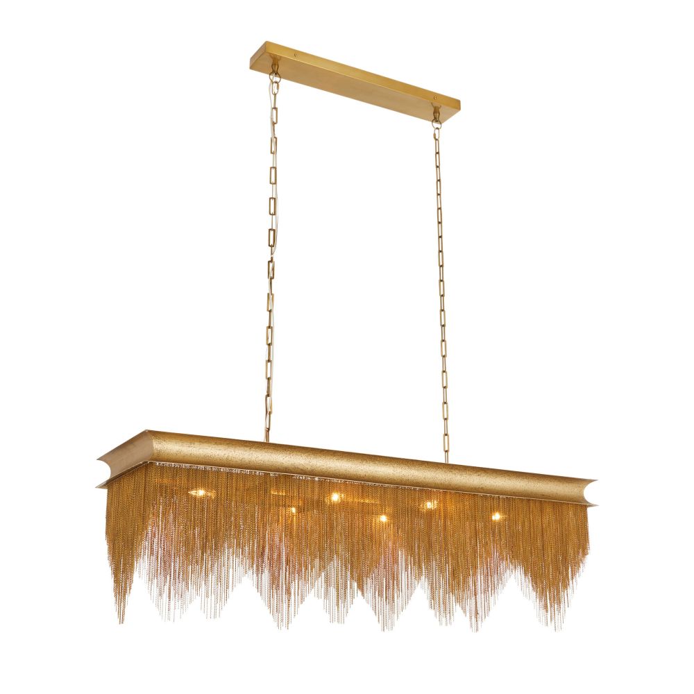 Regina Linear Chandelier - Gold