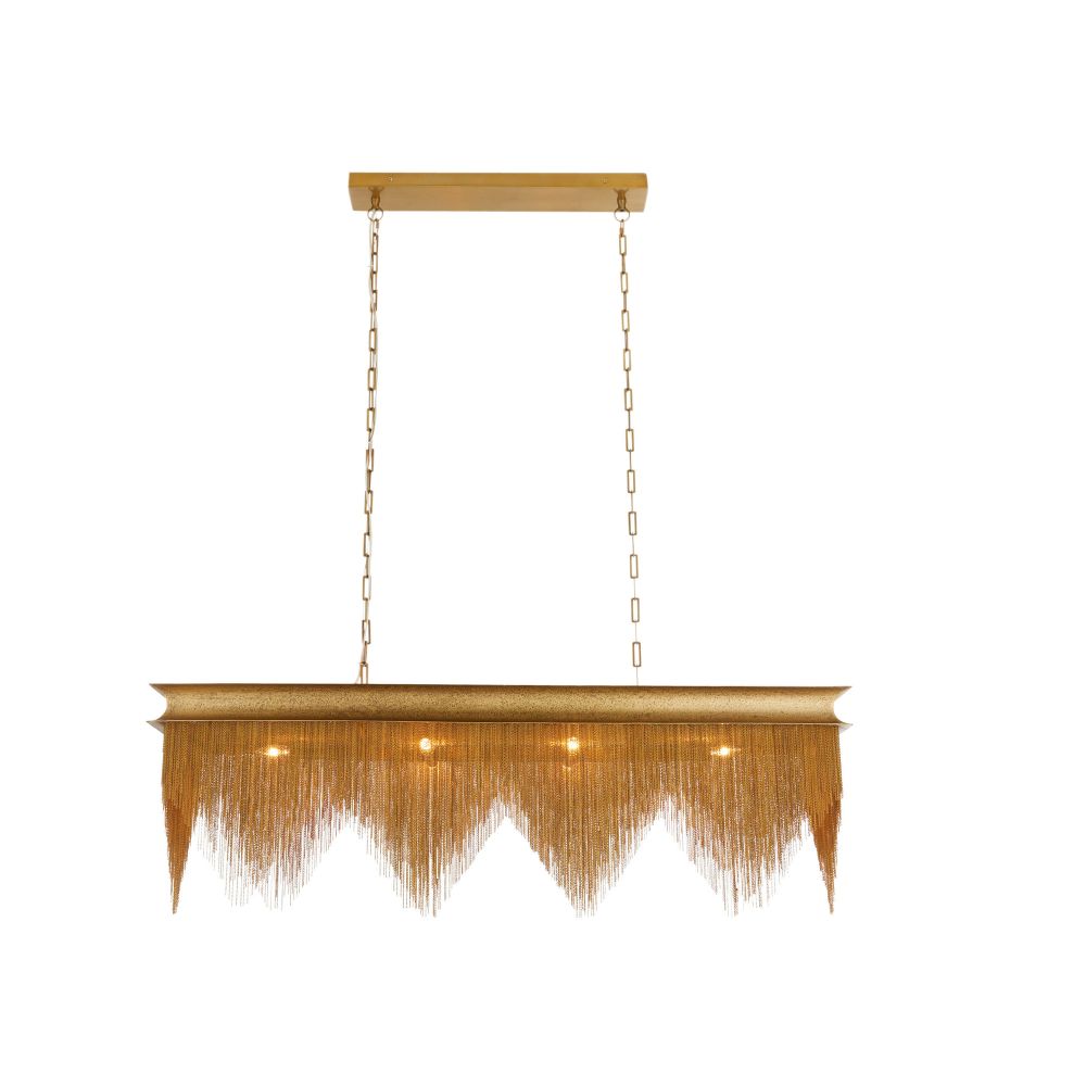 Regina Linear Chandelier - Gold