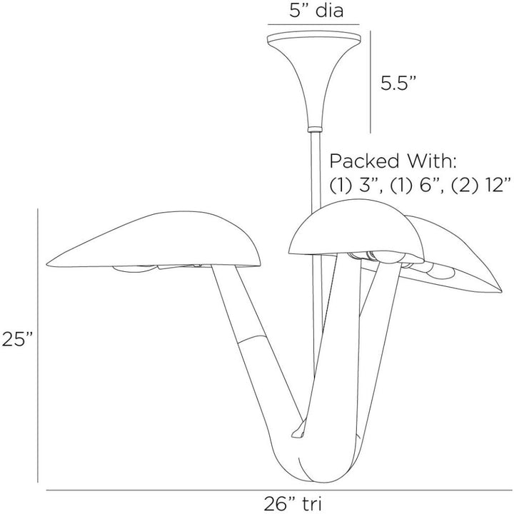 Meadowrun Chandelier - Black
