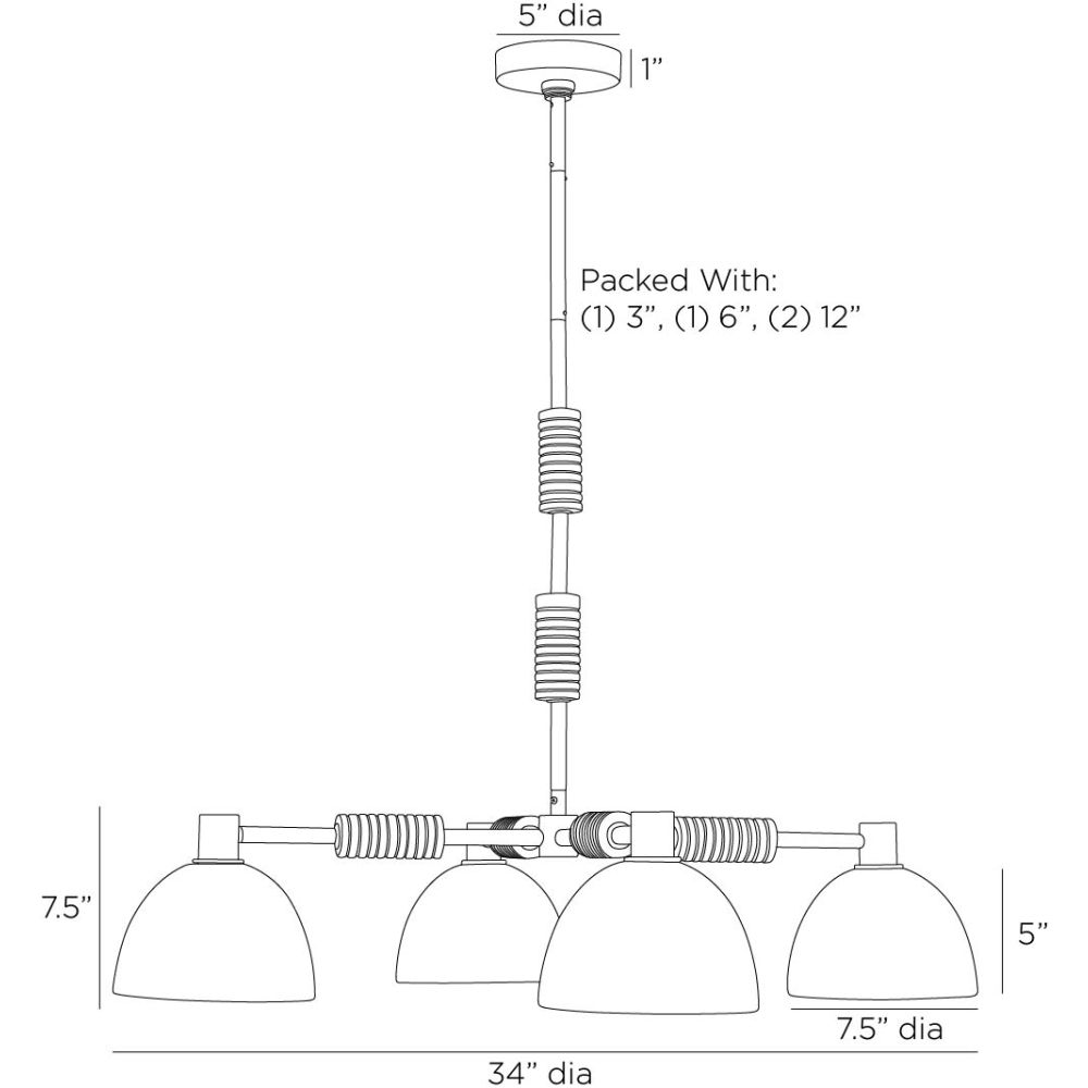 Cypress Chandelier - Black