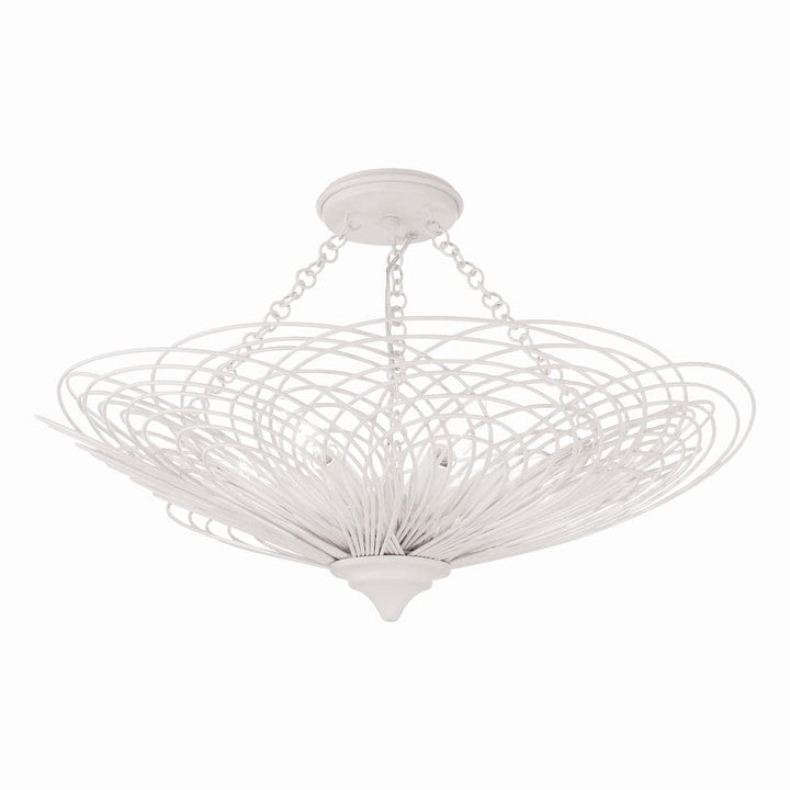 Doral 6 Light Matte White Semi Flush Mount-Crystorama Lighting Company-CRYSTO-DOR-B7706-MT_CEILING-Flush Mounts-2-France and Son