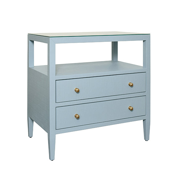 Dressers & Chests Douglas Two Drawer Side Table In Light Blue