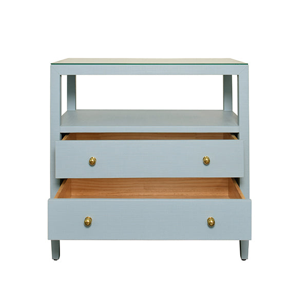 Dressers & Chests Douglas Two Drawer Side Table In Light Blue