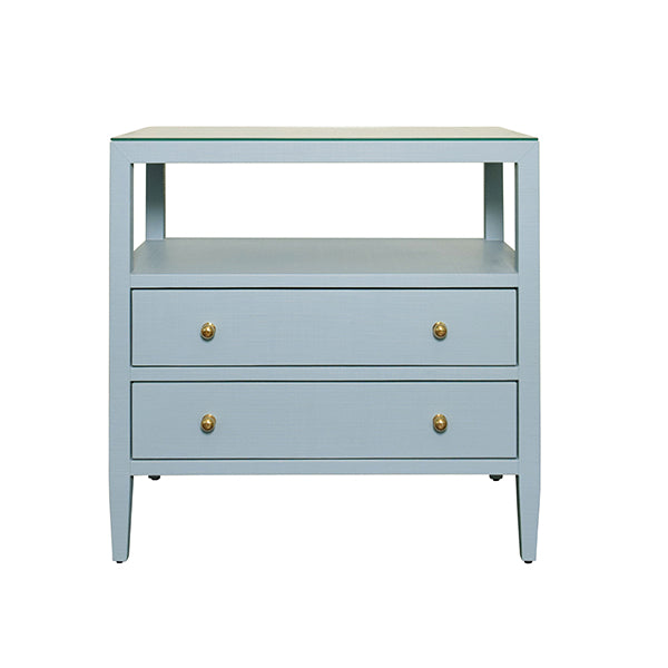 Dressers & Chests Douglas Two Drawer Side Table In Light Blue