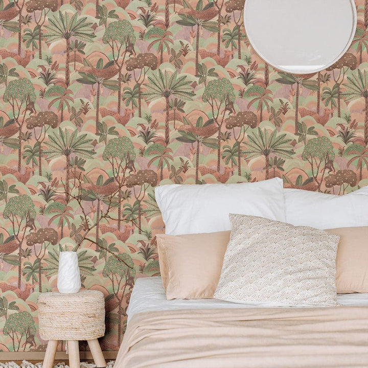 Desert Palm Peel And Stick Wallpaper-Tempaper & Co.-Tempaper-DP15059-Wall PaperSedona Sunset-2-France and Son