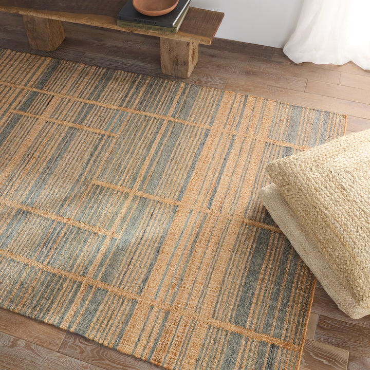 Jaipur Living Ciana Handmade Striped Brown/ Blue Area Rug (2'X3')