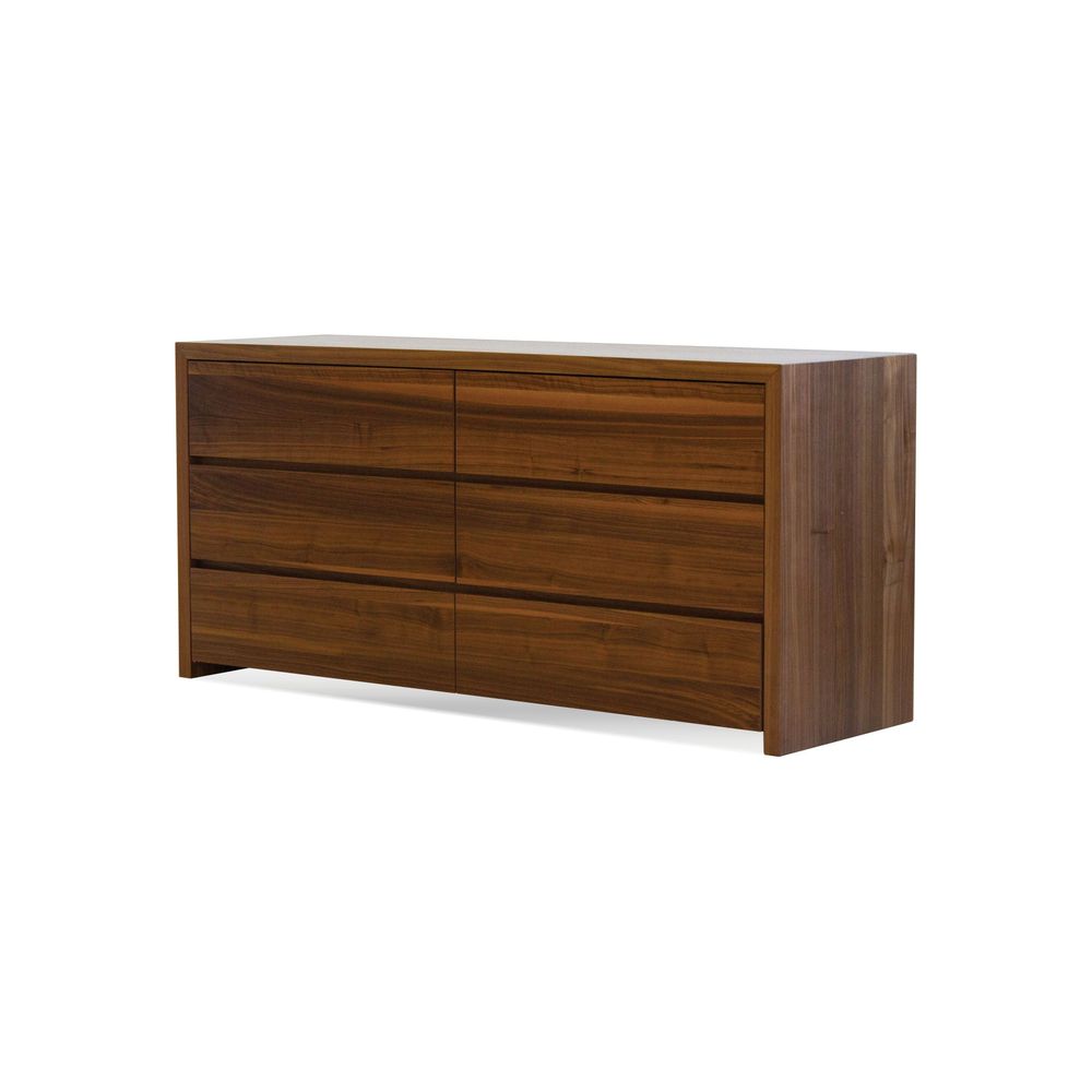 Dressers & Chests Blanche Double Dresser Walnut Veneer / Soft Closing Drawers
