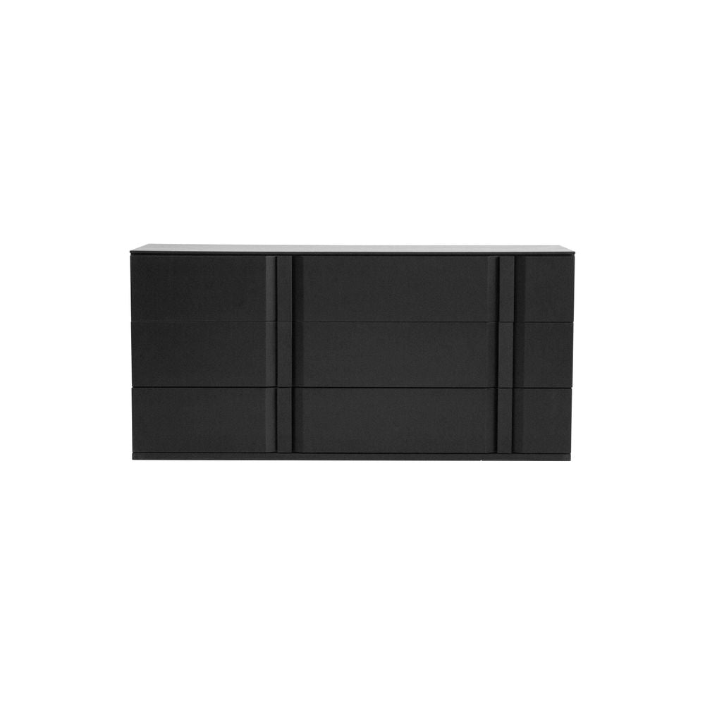 Dressers & Chests Carbon Double Dresser Black Textured / Soft Closing Drawers