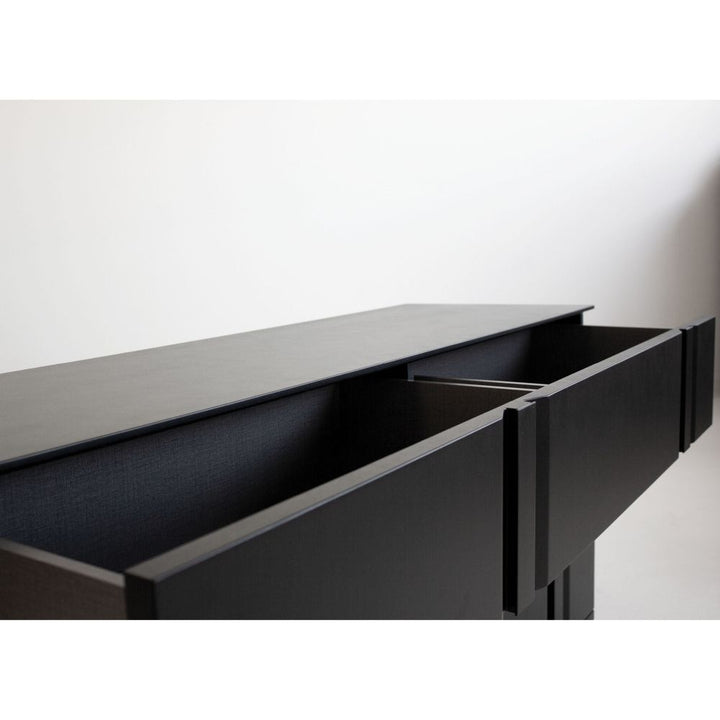 Dressers & Chests Carbon Double Dresser Black Textured / Soft Closing Drawers