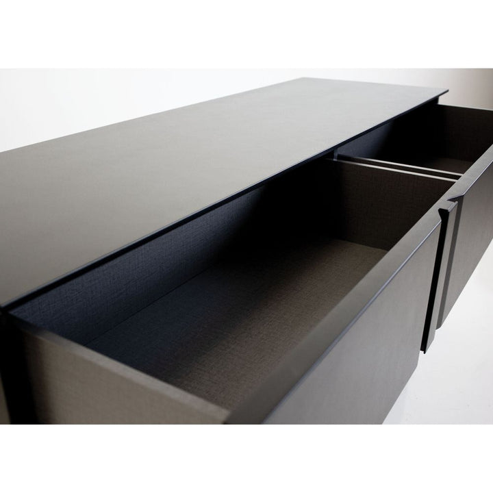 Dressers & Chests Carbon Double Dresser Black Textured / Soft Closing Drawers