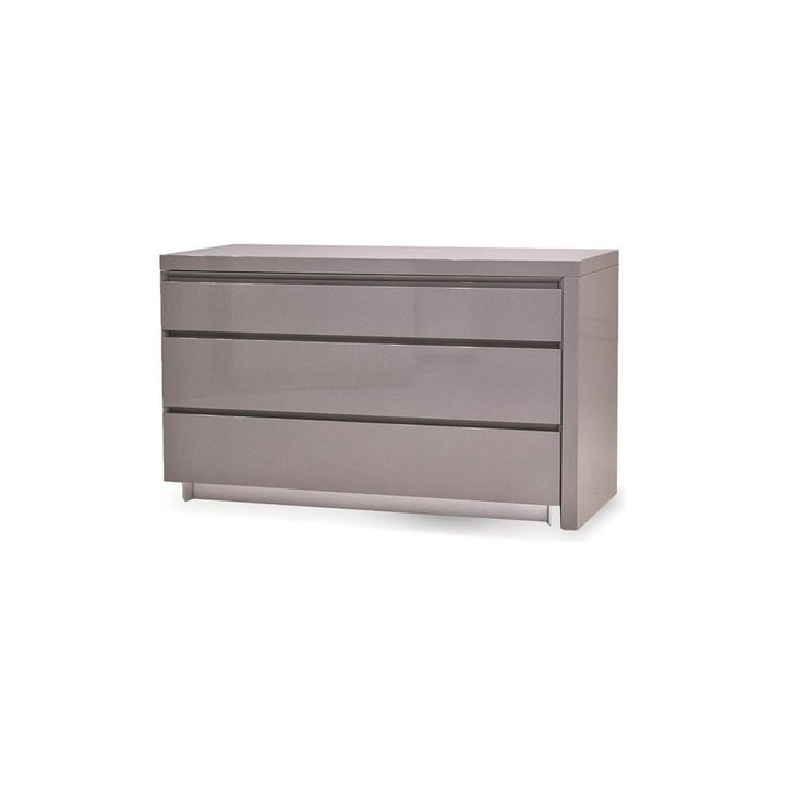 Dressers & Chests Savvy Dresser With Extension Light Grey High Gloss / Soft Closing Drawers