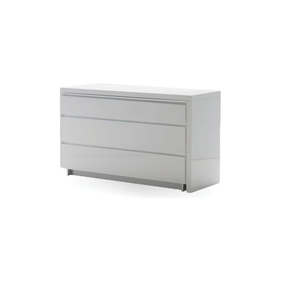 Dressers & Chests Savvy Dresser With Extension White High Gloss / Soft Closing Drawers