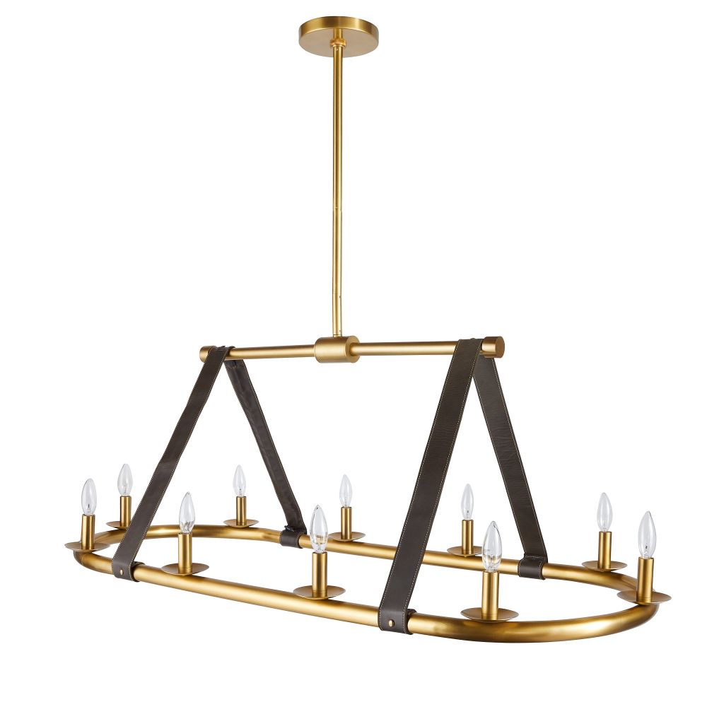 Elara Linear Chandelier - Gold