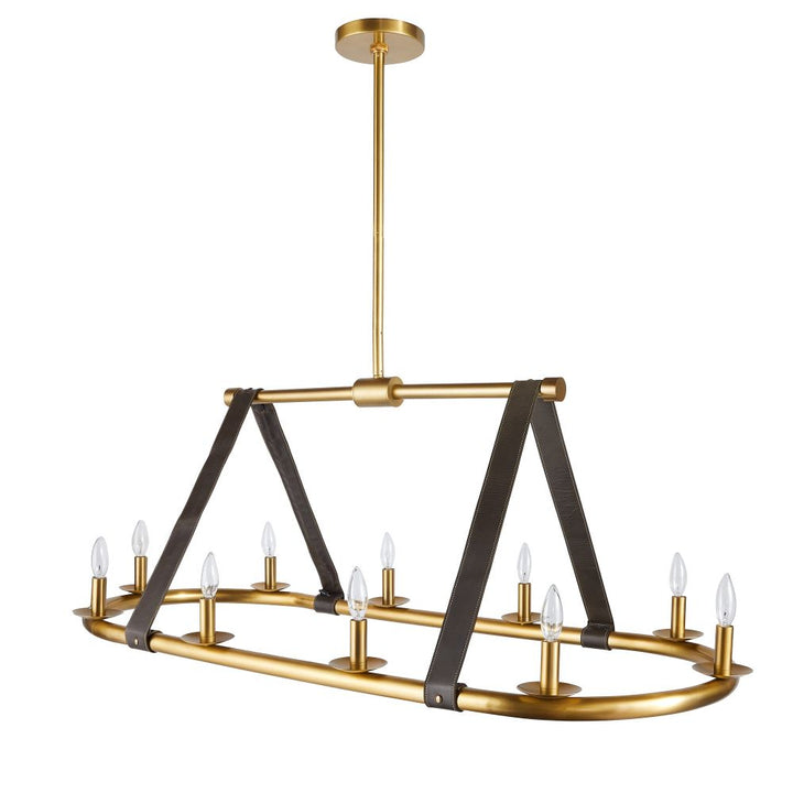 Elara Linear Chandelier - Gold