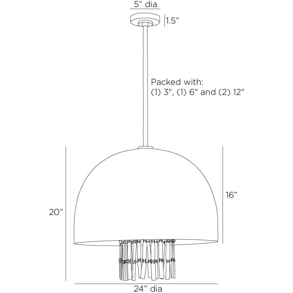 Milton Pendant - Black